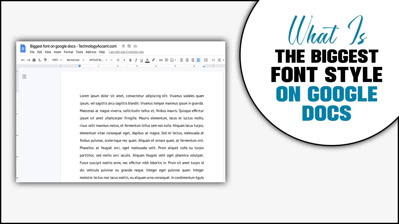 What Is The Biggest Font Style On Google Docs