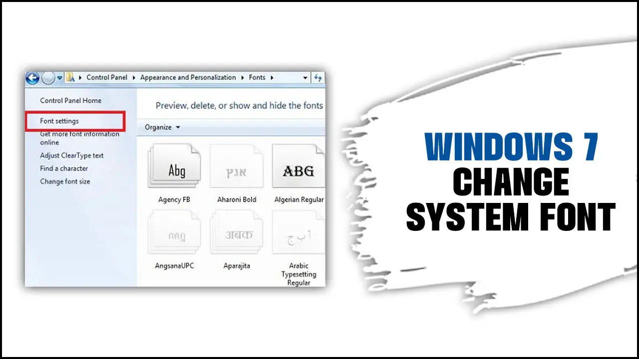 Windows 7 Change System Font