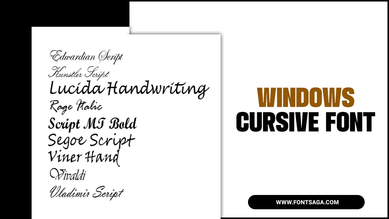Windows Cursive Font
