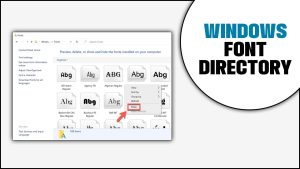 Windows Font Directory: Everything You Need To Know