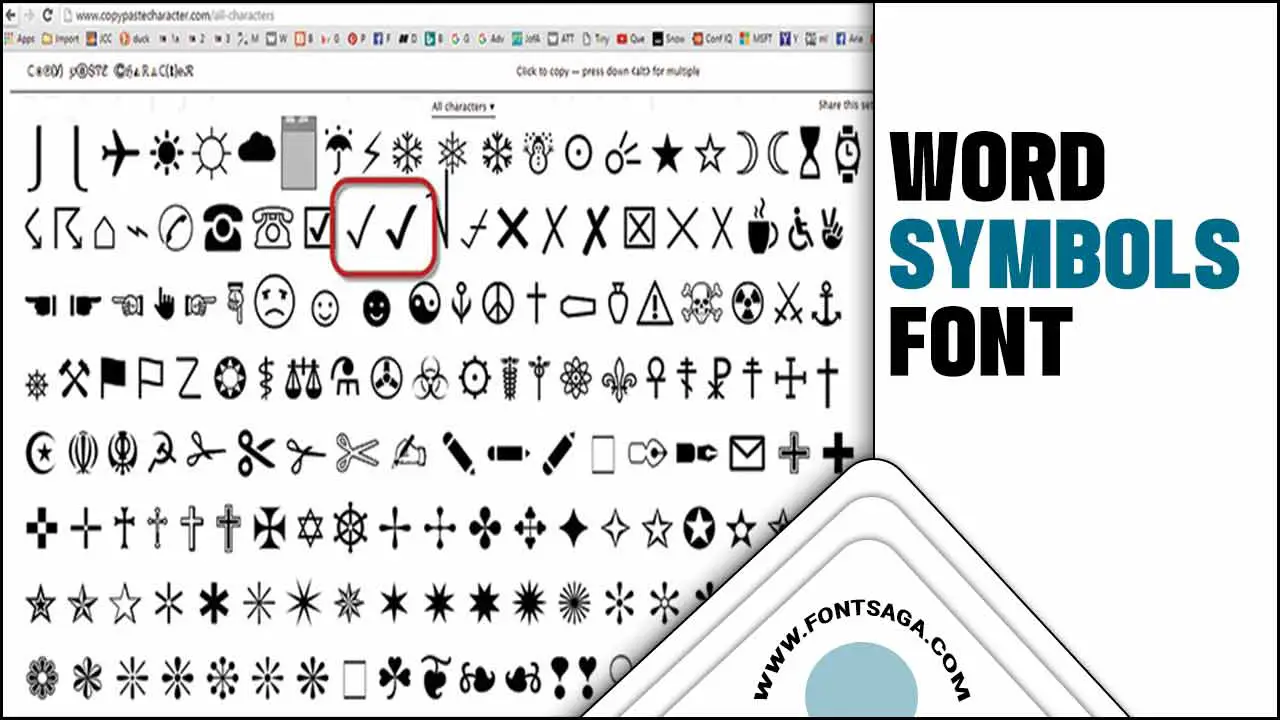 Word Symbols Font