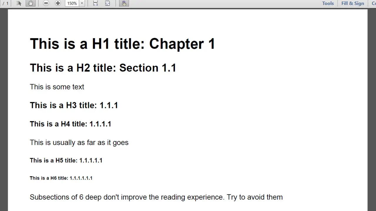 How To Balance H1 Font Size With Other Headings And Text