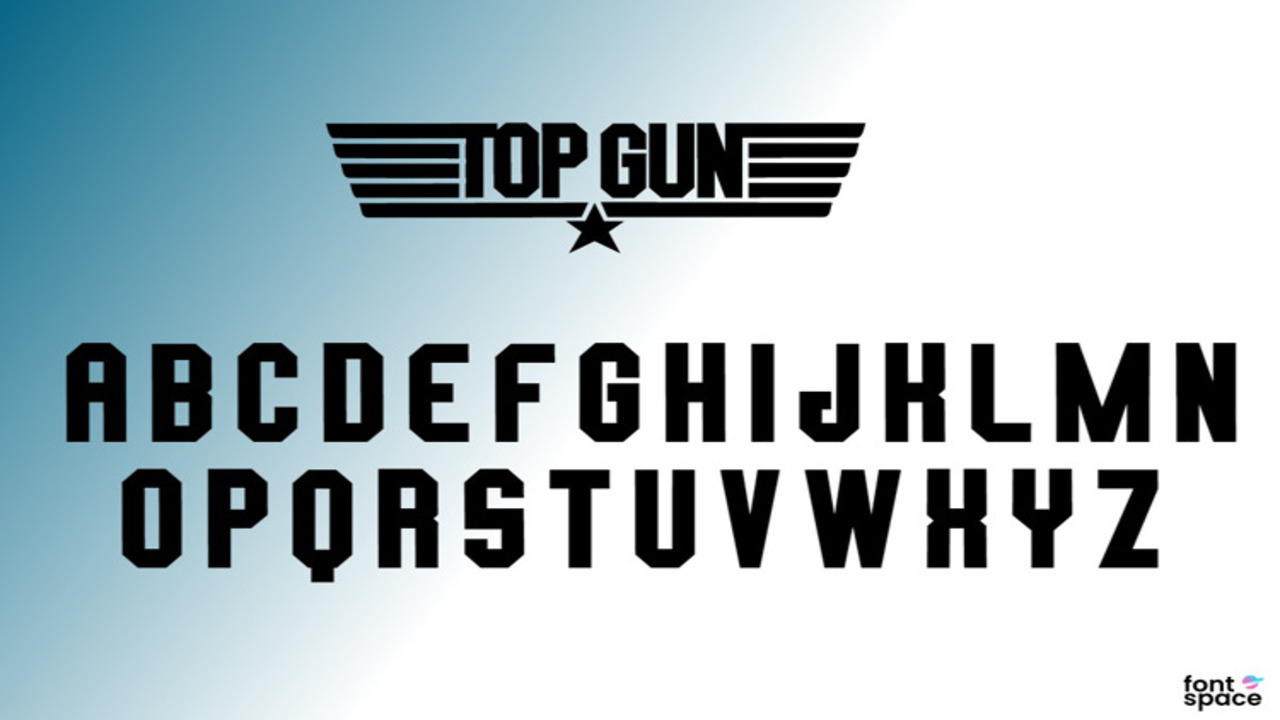 How To Create A Header Or Footer With Top Gun-Font
