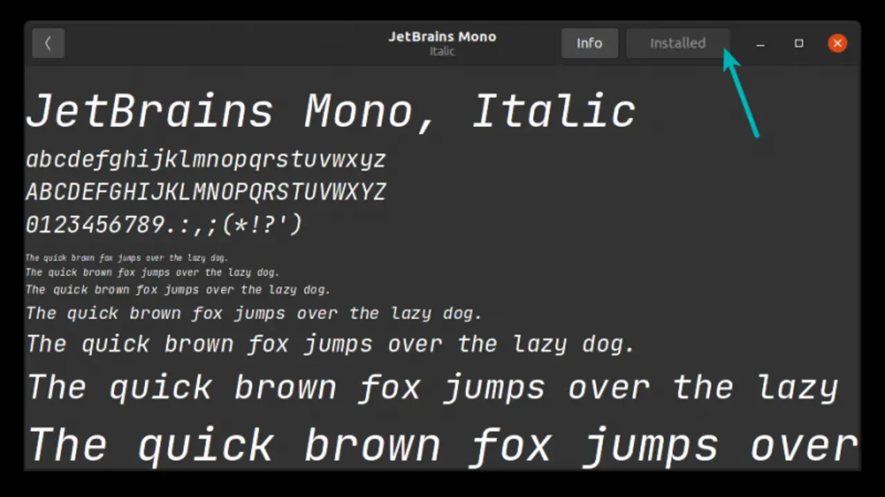 Installing The Font On Linux