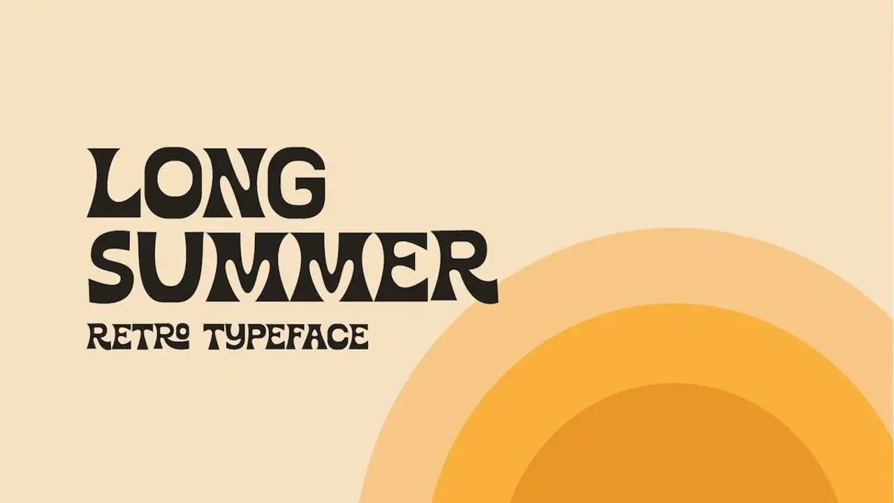 Long Summer 70s Style Retro Fonts