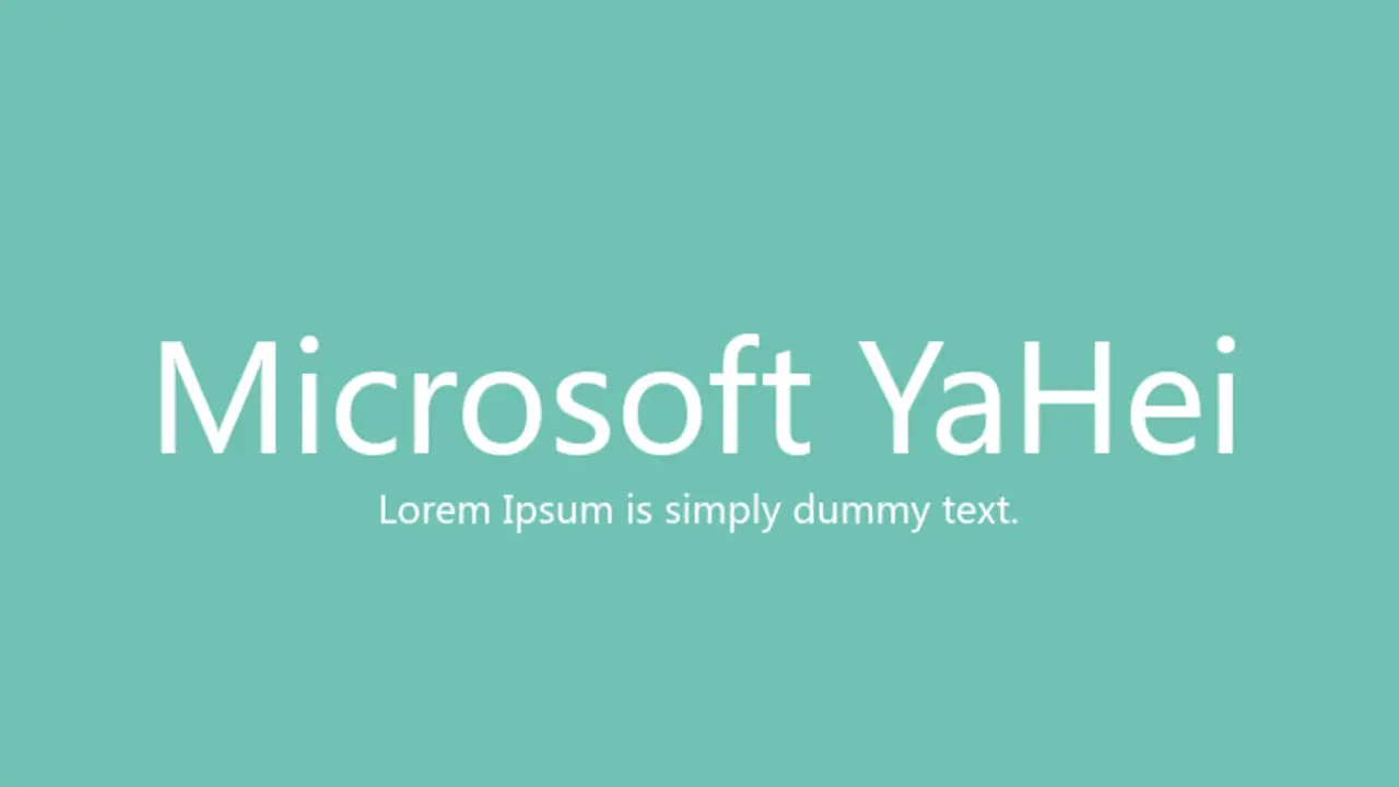Microsoft YaHei
