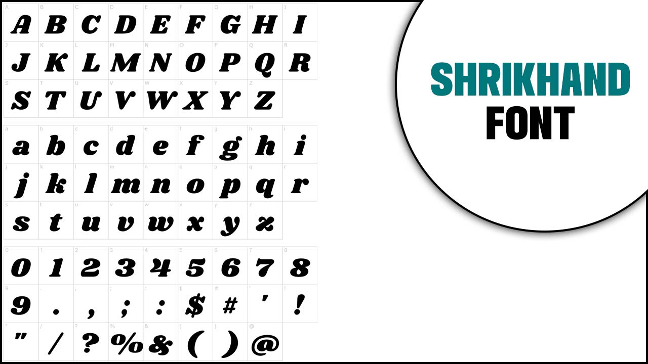Shrikhand Font