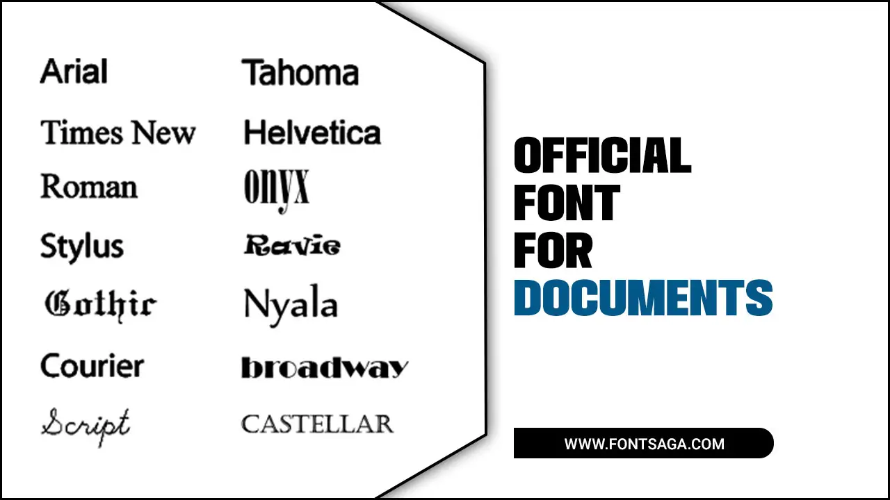 Official Font For Documents