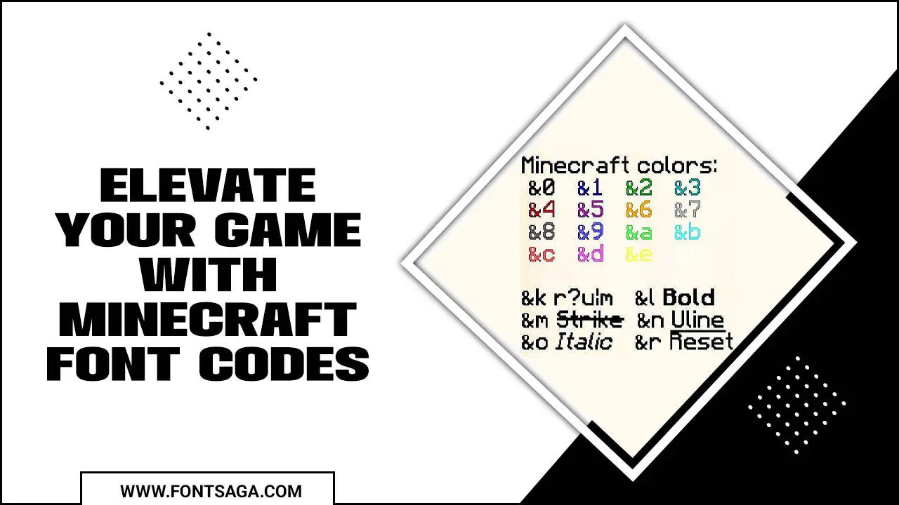 Elevate Your Game With Minecraft Font Codes