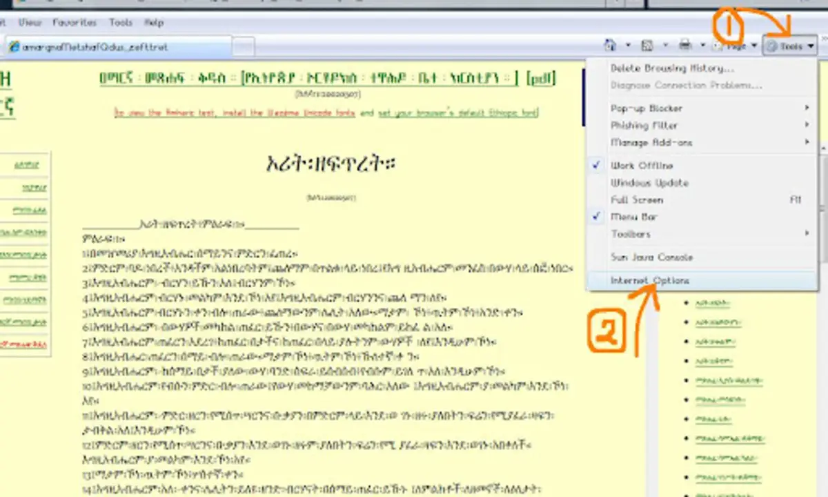 Installing Amharic-Font On Windows OS